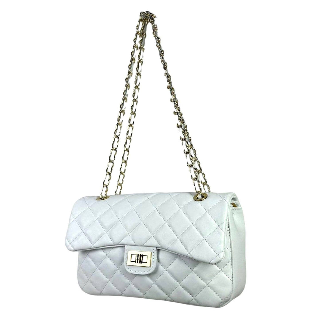 Extra Premium Quilted Leather Bag: Red