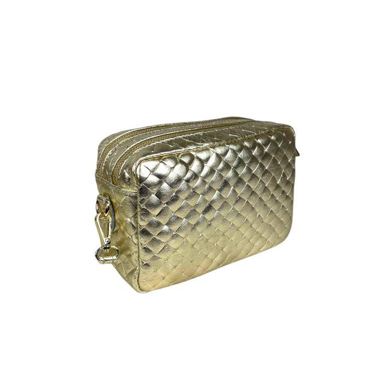 Crossbody Bag in Leather: Black