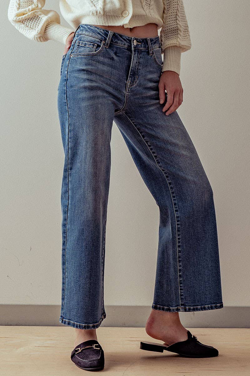 WIDE LEG VINTAGE WASHED JEAN