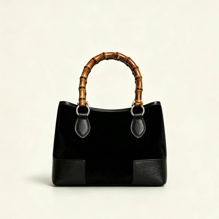 Genuine leather bamboo: Nero