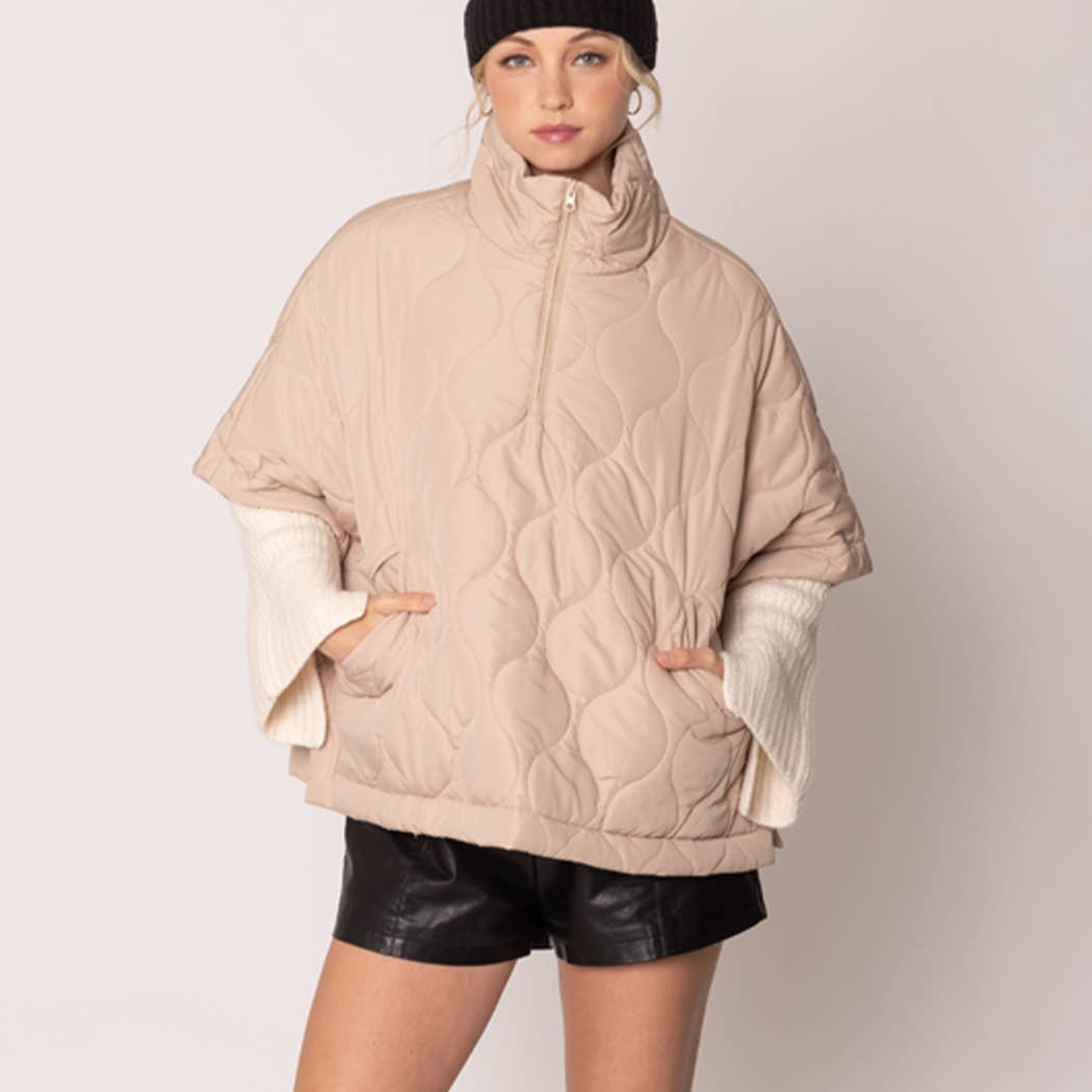 QUILT JKT/ONE SZ CHARC