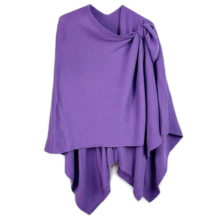 Ruana with Shoulder Strap: GRY