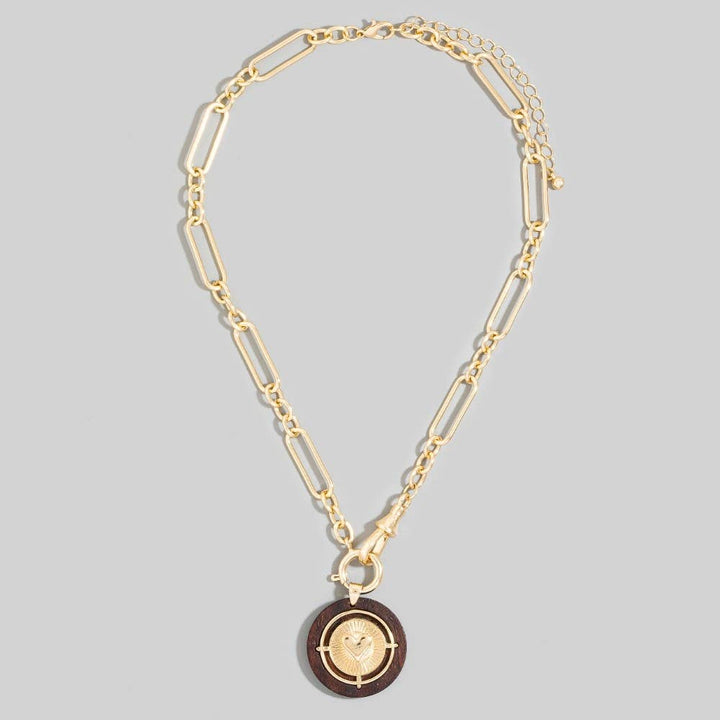 Paperclip Chain Coin Necklace