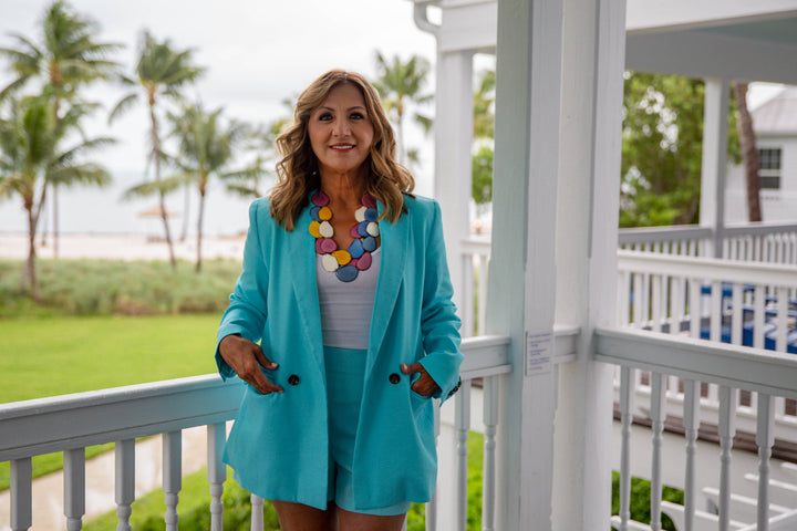 Amigas Necklace: Biscayne Bay/Royal Blue/Onyx Black