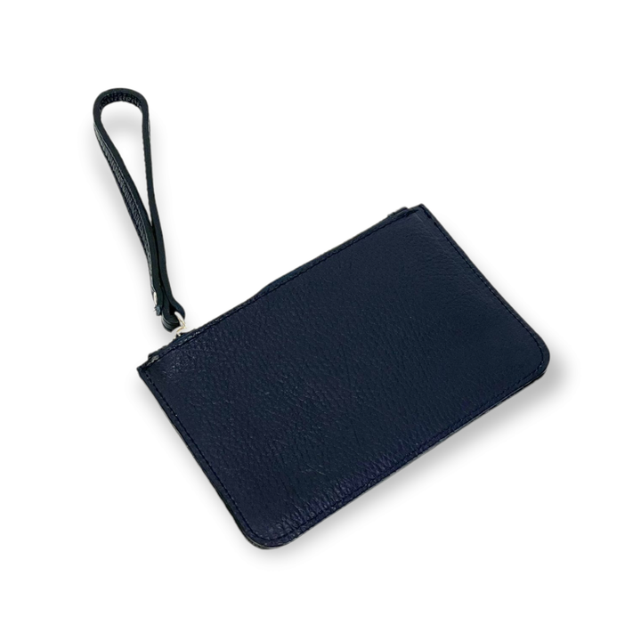 Genuine Leather Bag Wrist Strap: Black / Large