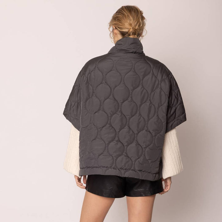 QUILT JKT/ONE SZ CHARC