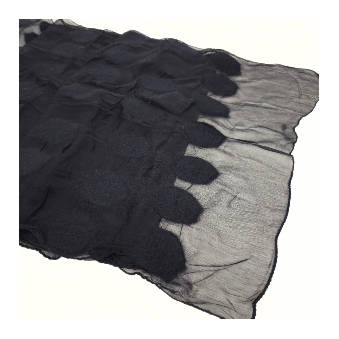 Polka Dot Soft Scarf: Black