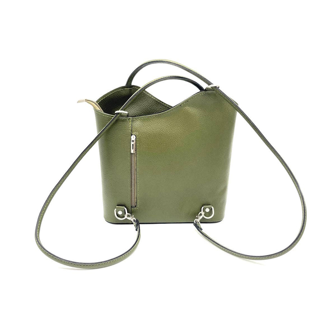 Convert to Backpack Leather Bag Made in Italy