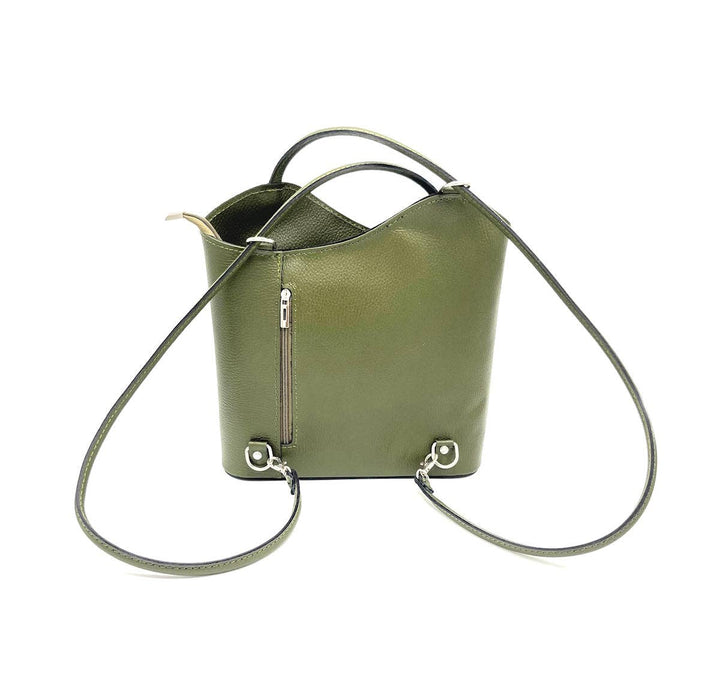 Convert to Backpack Leather Bag Made in Italy