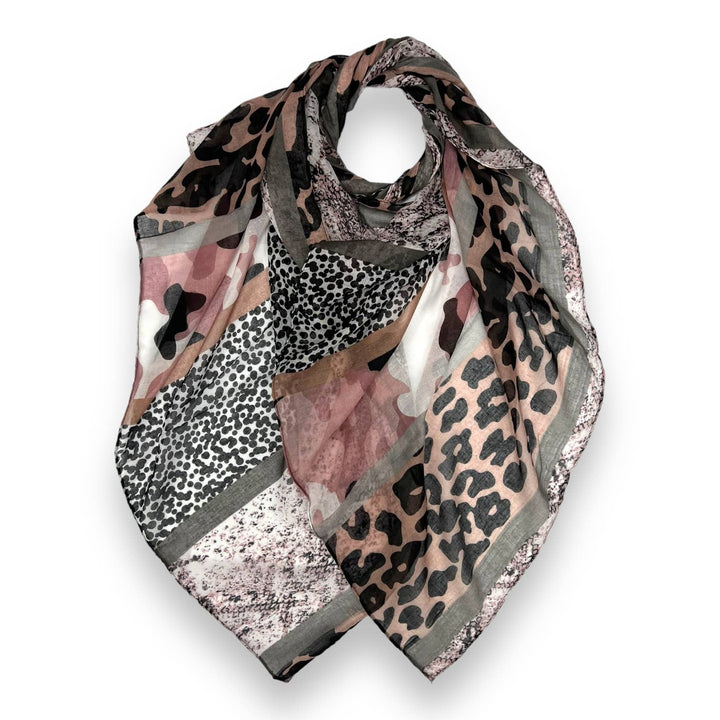 Animal print scarf: Black
