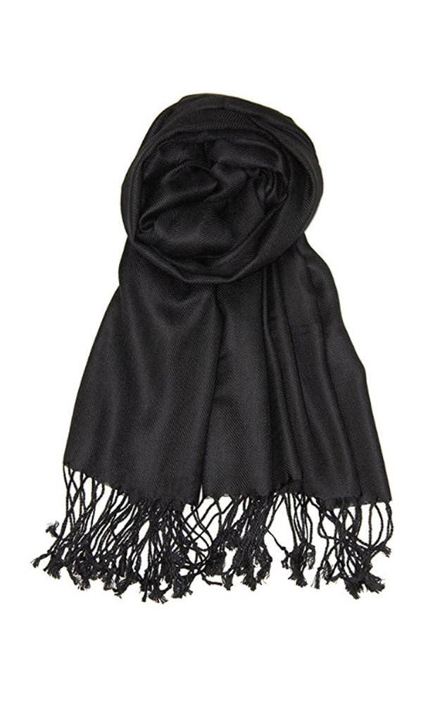 Black Color Fashion Pashmina Shawl