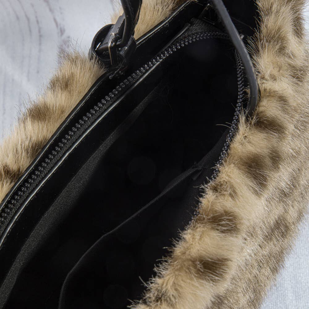 Leopard Print Plush Bag