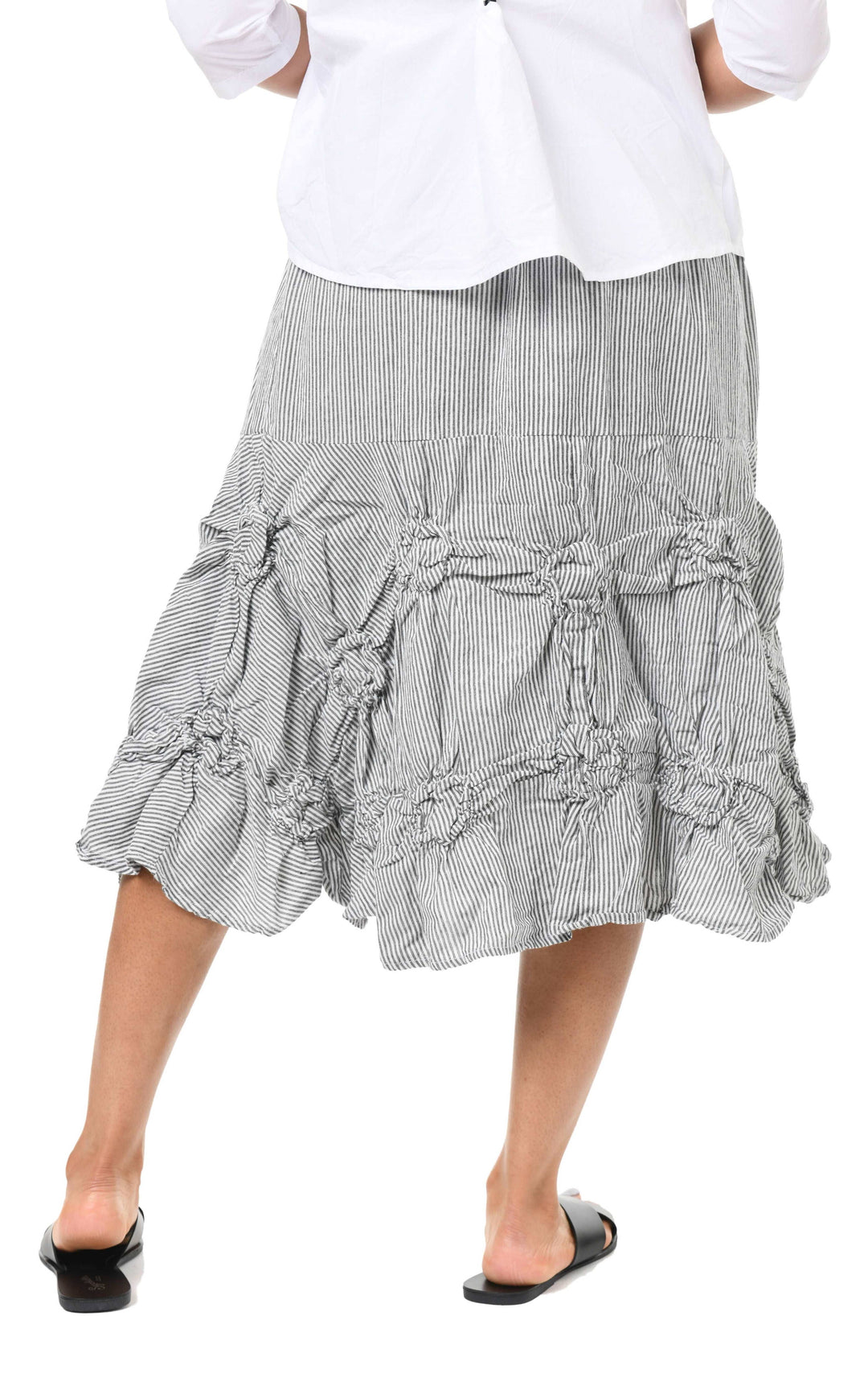 Tulip Clothing - CV378 Millie Skirt in Ticking Stripe*: M
