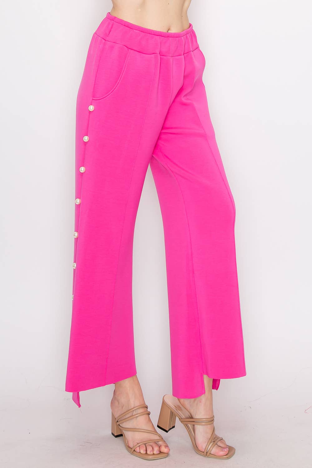 Farrah Scuba Pant: White / S