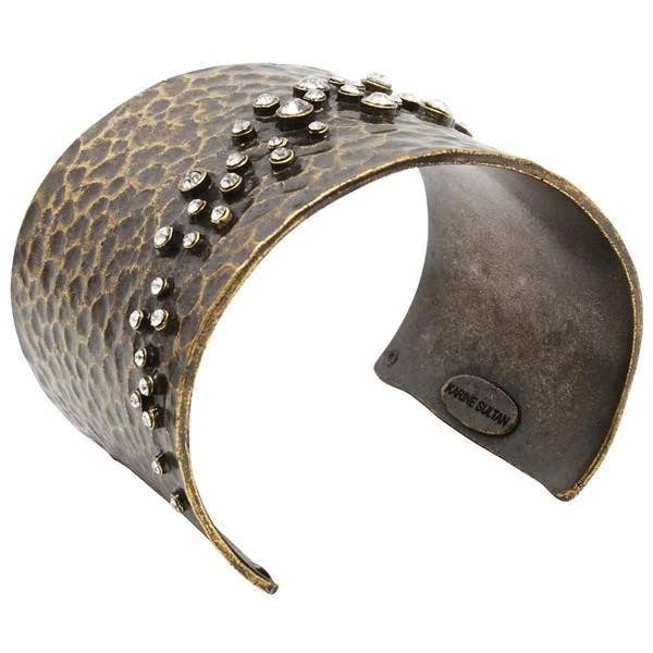 Embellished Cuff Bracelet  Silver
