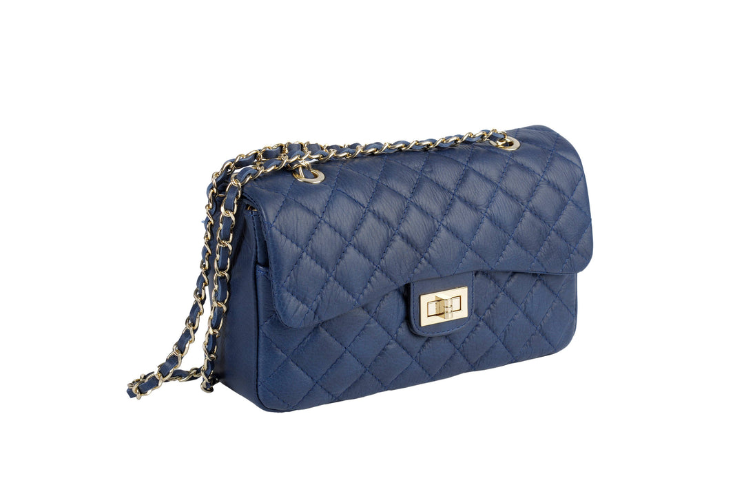 Extra Premium Quilted Leather Bag: Red