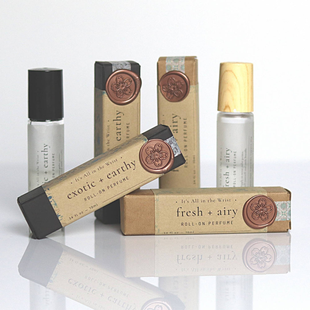 Roll-on Perfume (5 Scents): Exotic + earthy