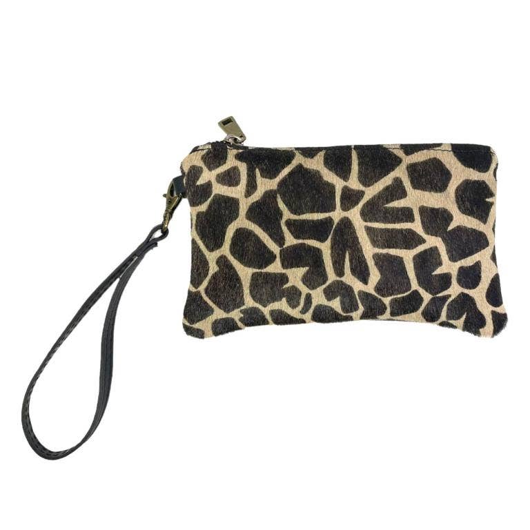 Leather handbag: White Zebra
