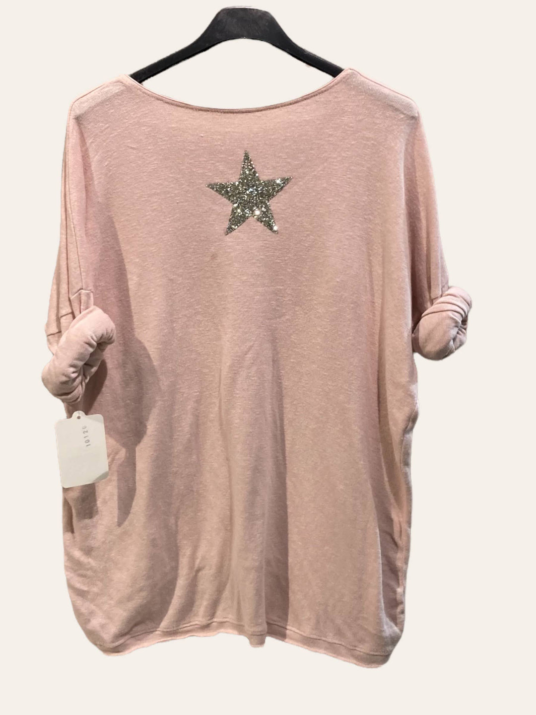 Cotton top with a rhinestone star : CAMEL