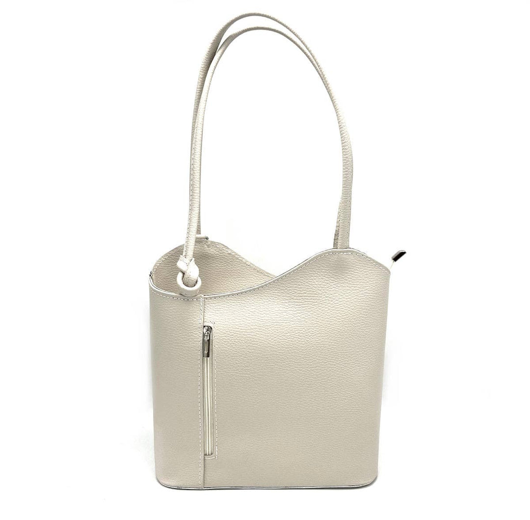 Convert to Backpack Leather Bag Made in Italy