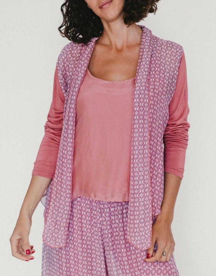 Crop Cardigan: Teal / One Size