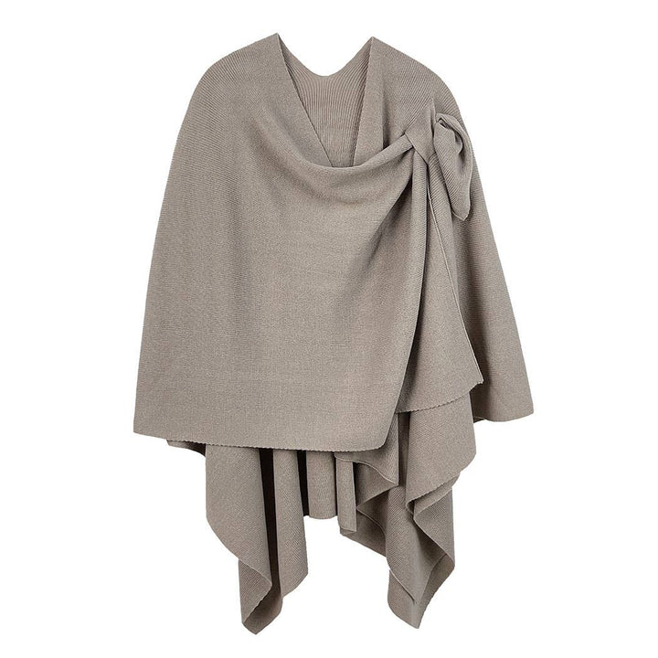 Ruana with Shoulder Strap: TAUPE