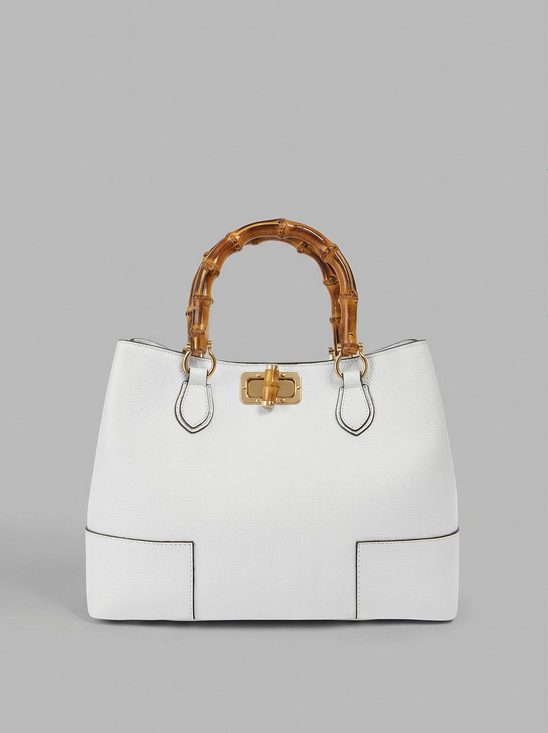 Bamboo Bag in Leather – Made in Italy Nero