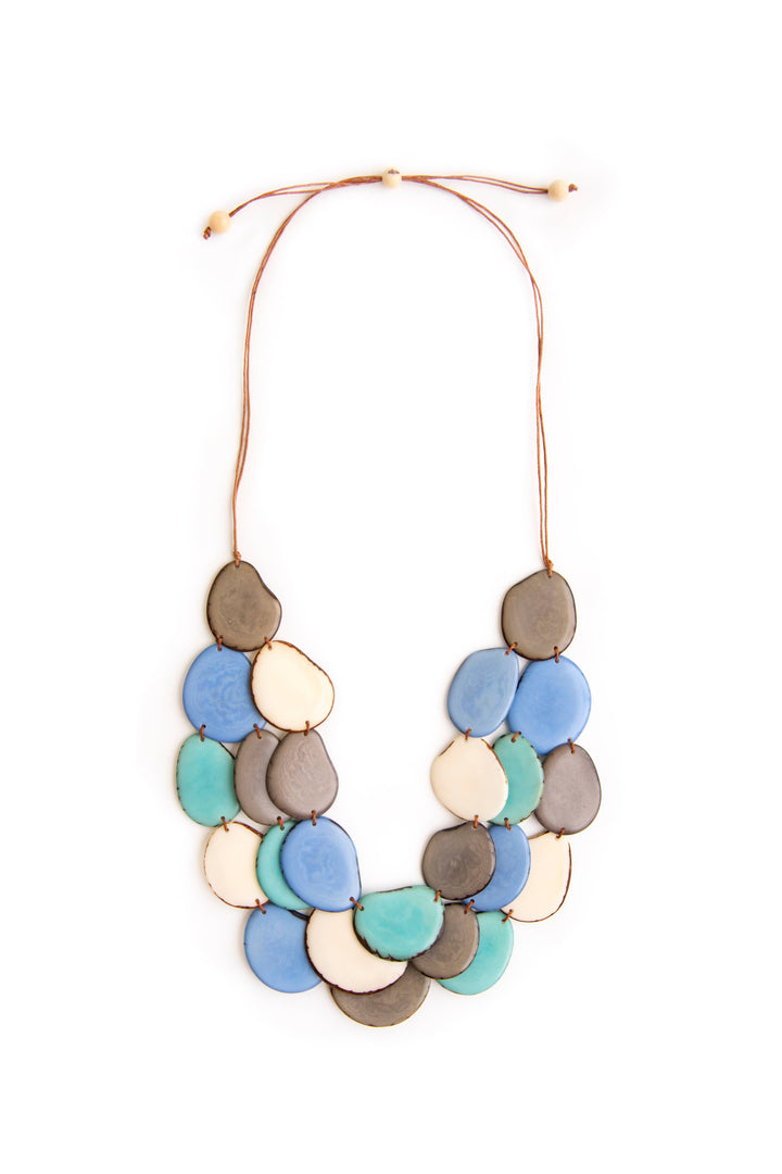 Amigas Necklace: Biscayne Bay/Royal Blue/Onyx Black