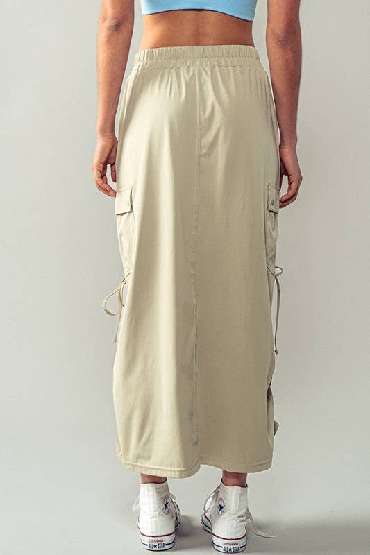 CARGO SKIRT: KHAKI