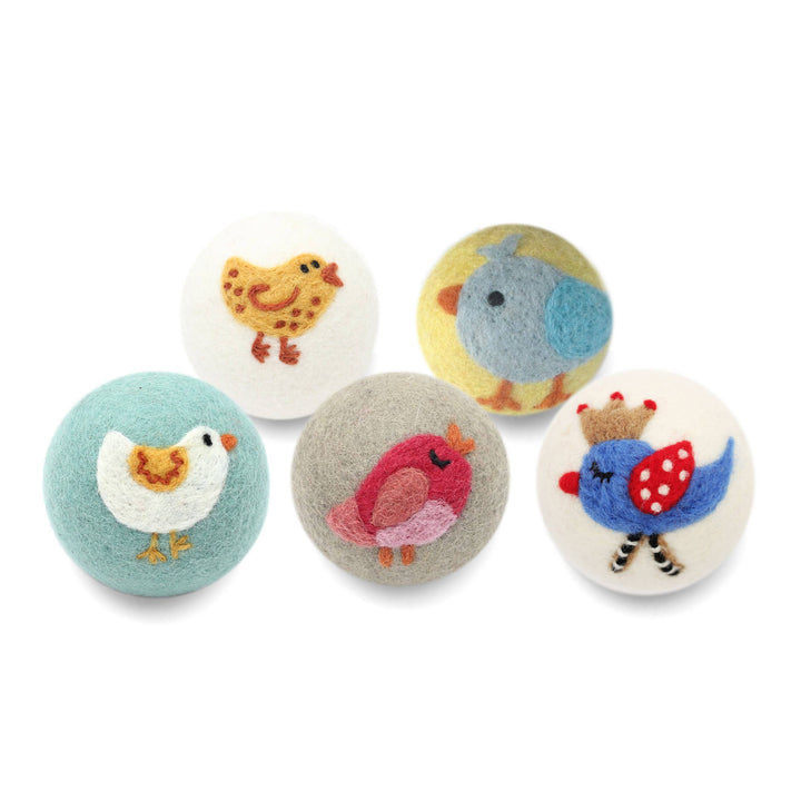 DRYER BALL: White Bird (Blue Ball)
