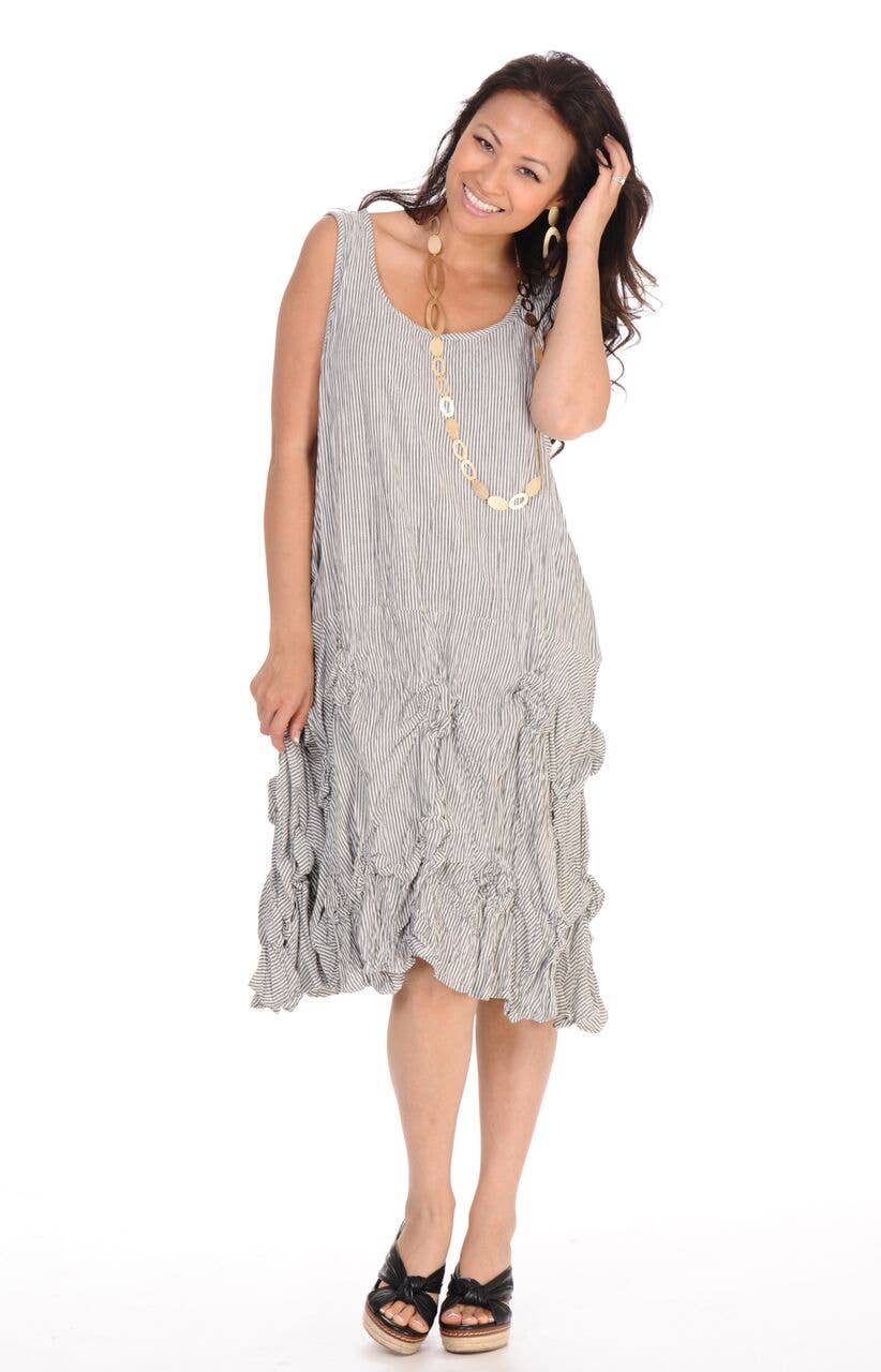 Tulip Clothing - CV379 Matilda Tunic in Ticking Stripe*: S