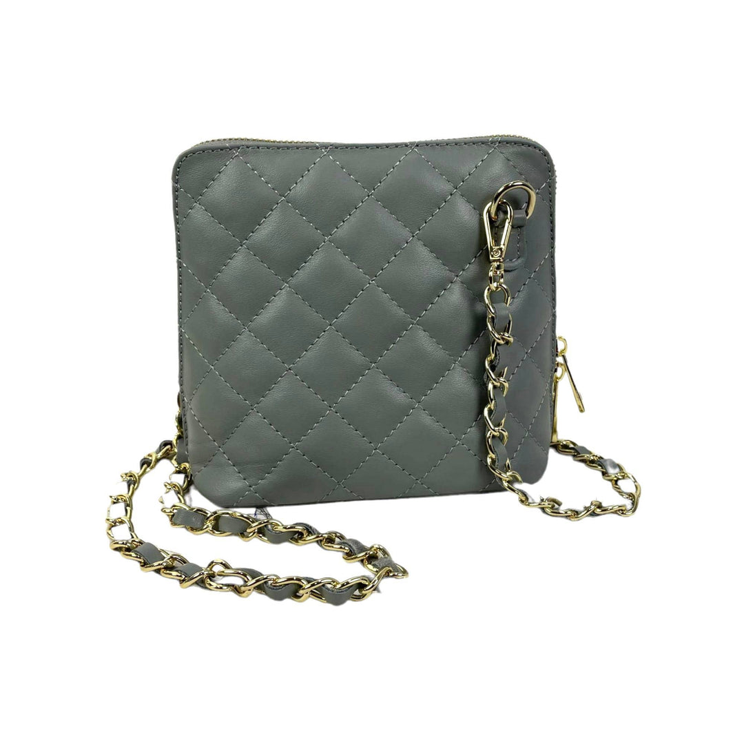 Compact Leather Bag: Garnet