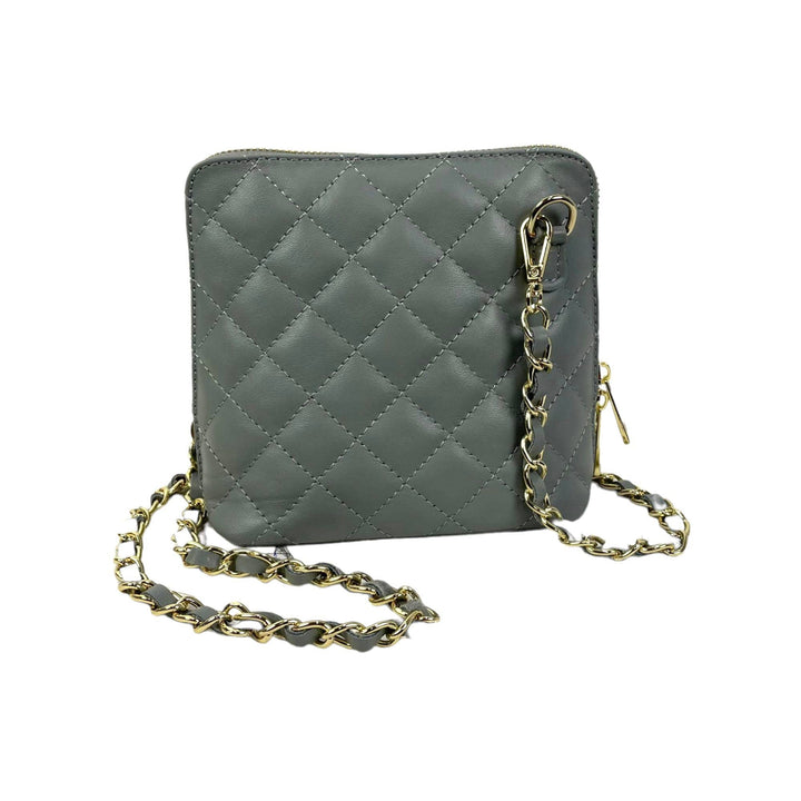 Compact Leather Bag: Garnet