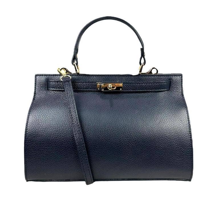 Women's Italian Leather Bag: Orange