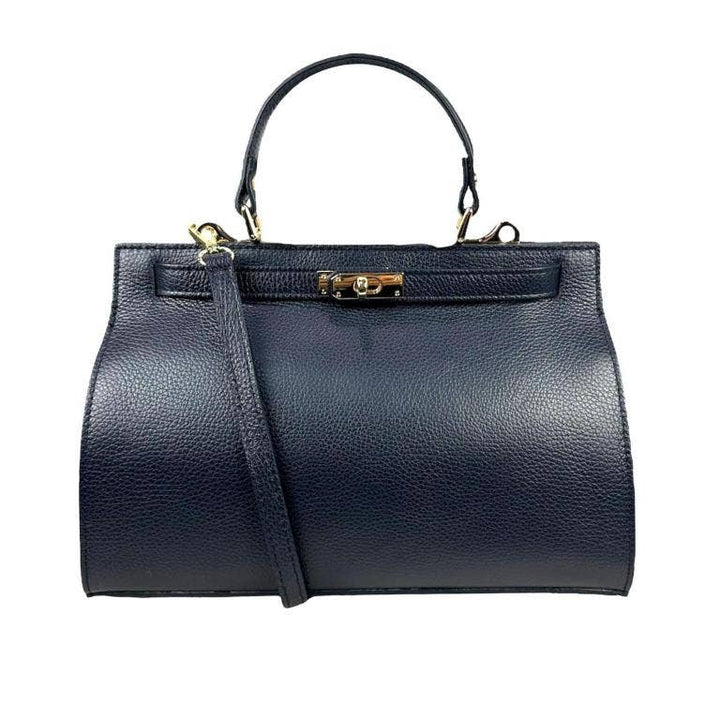 Women's Italian Leather Bag: Orange