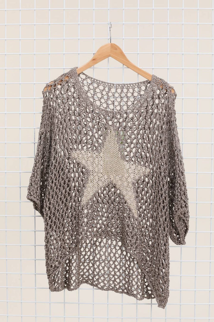Cotton knit sweater star 100% cotton: Jeans