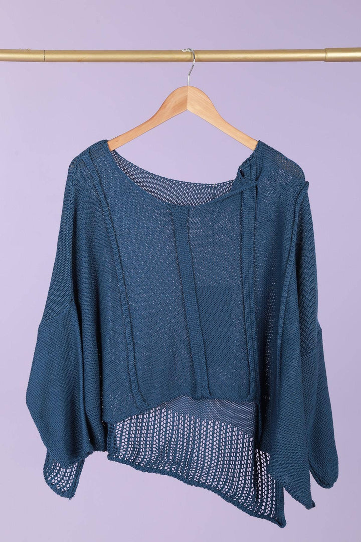 61113 100% COTTON SWEATER: White