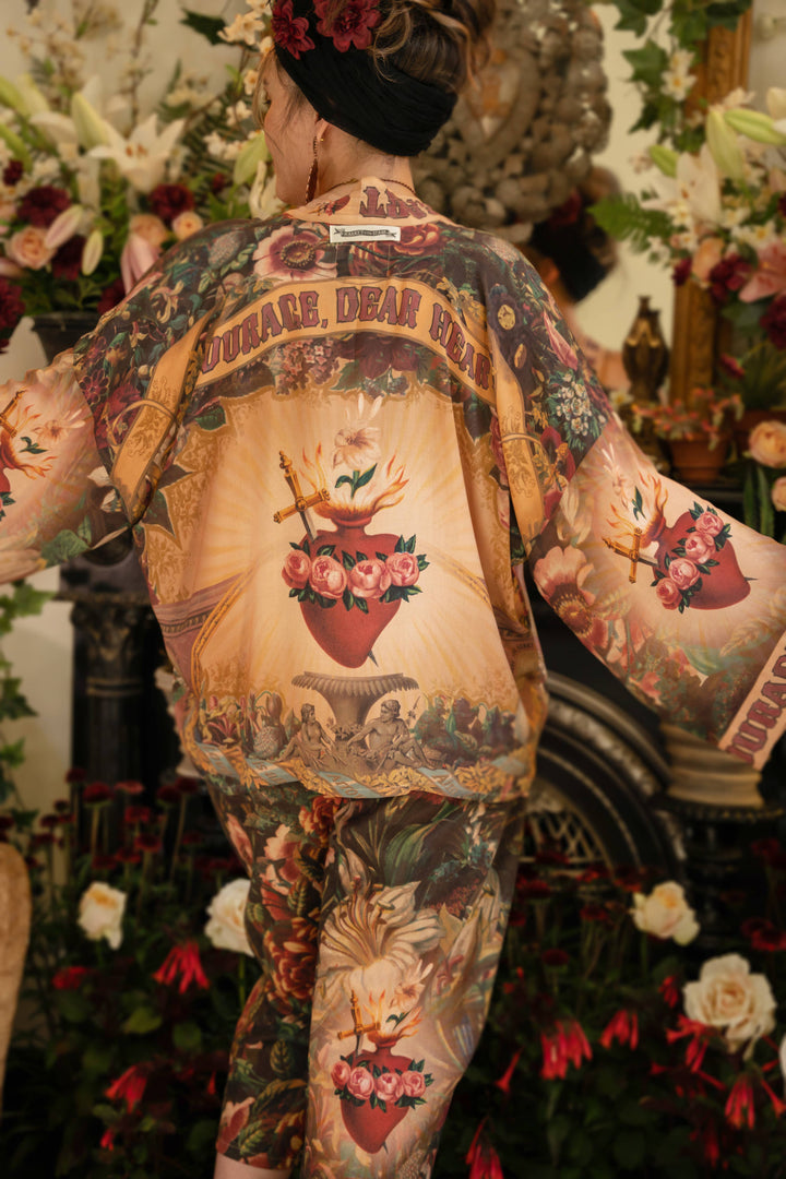 Courage Dear Heart Pixie Crop Kimono