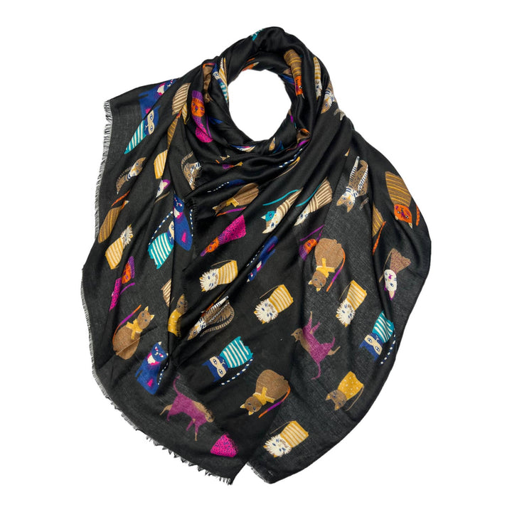 Cat with costumes print: Black