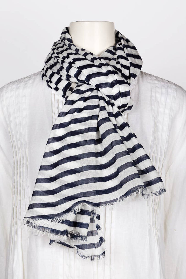 Catalina Stripe Cotton Scarf