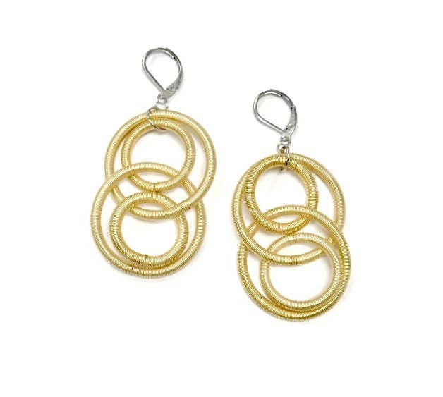 Bright Gold Large Wire Loop Earring