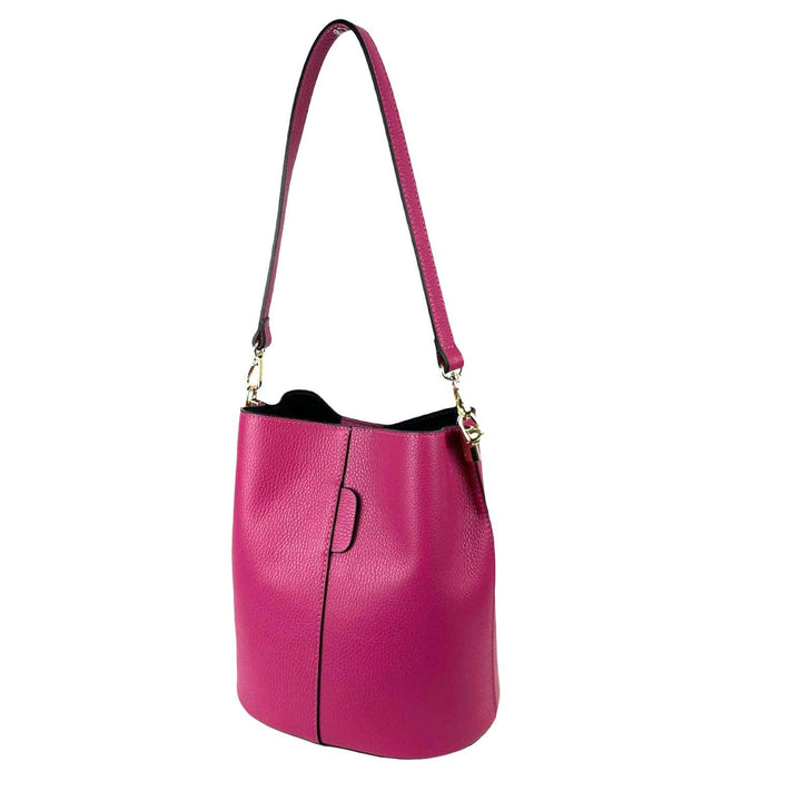 High Quality Italian Leather Shoulder Bag: Red