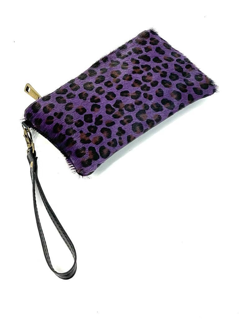 Leather handbag: White Zebra