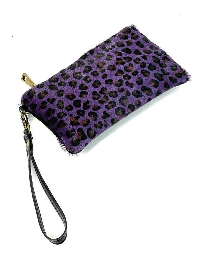 Leather handbag: White Zebra
