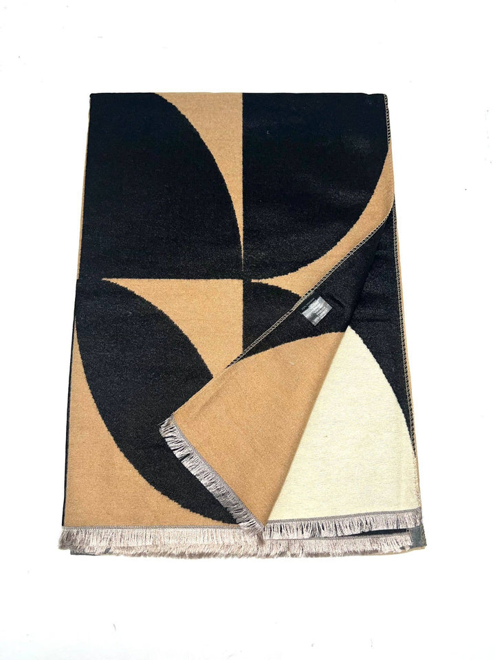Chic Scarf with Geo Pattern: Red
