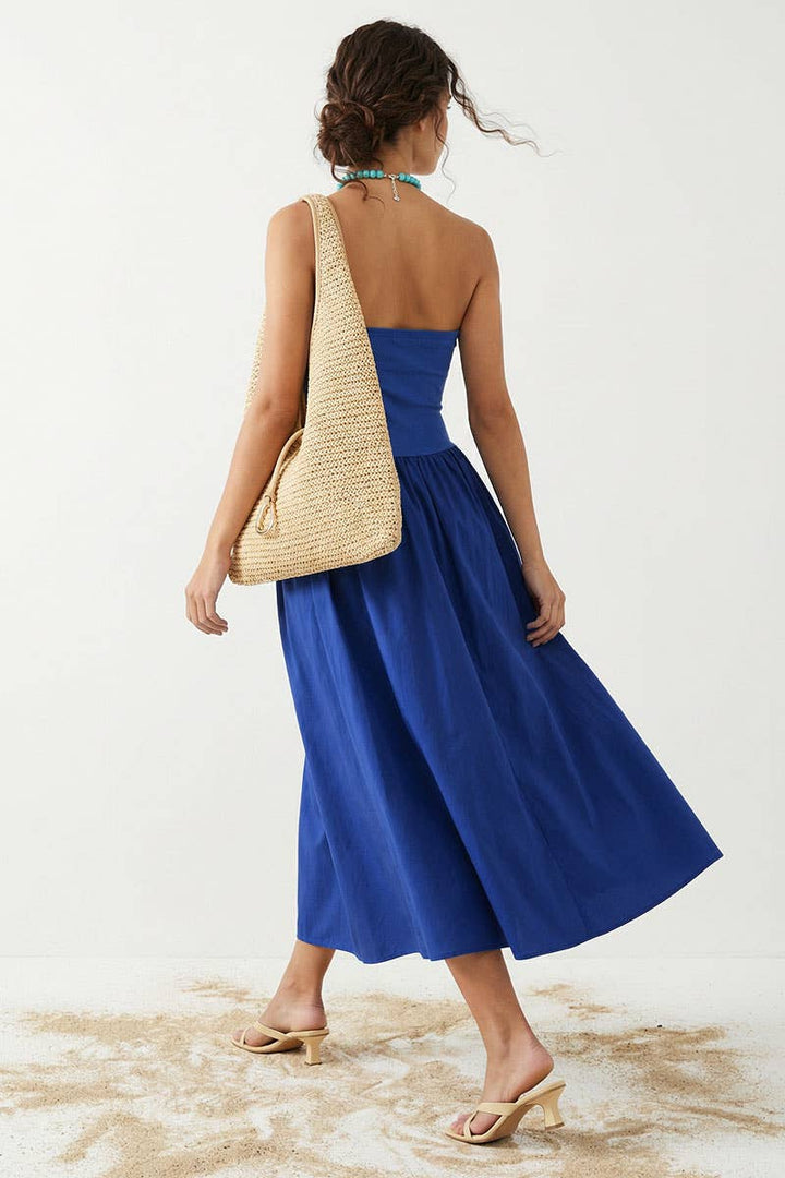 Strapless Maxi Dress: Black / M