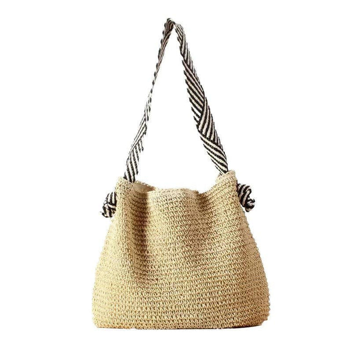 Straw Woven Beach Bag /DEEP BEIGE