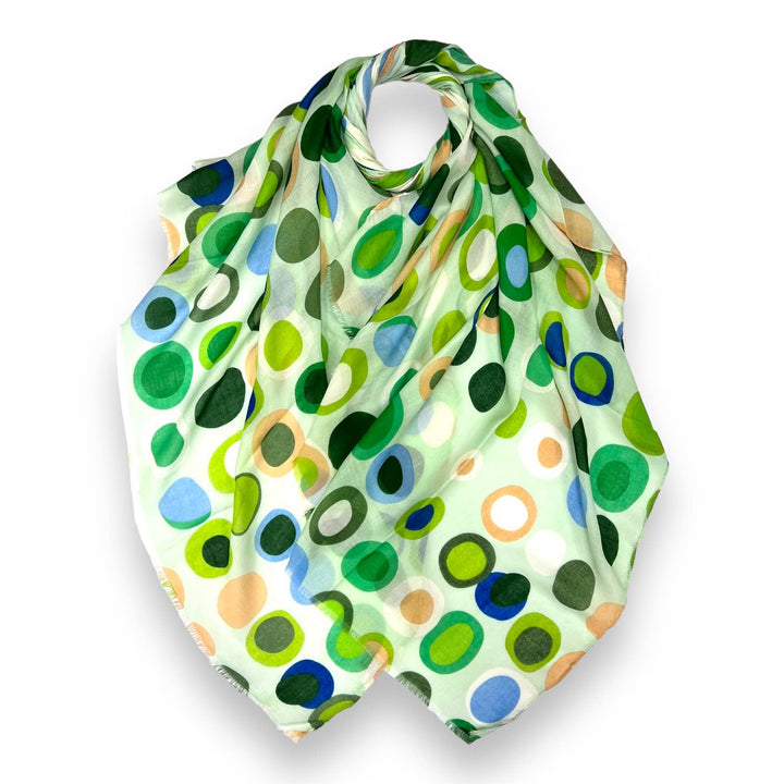 Retro style dots scarf : Beige