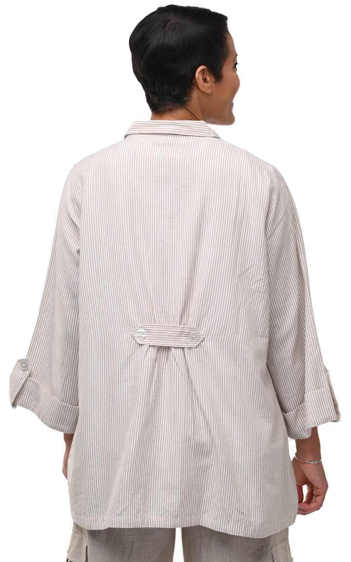 Tulip Clothing - CV1269 Leigh Jacket in Crockery Stripe*: S