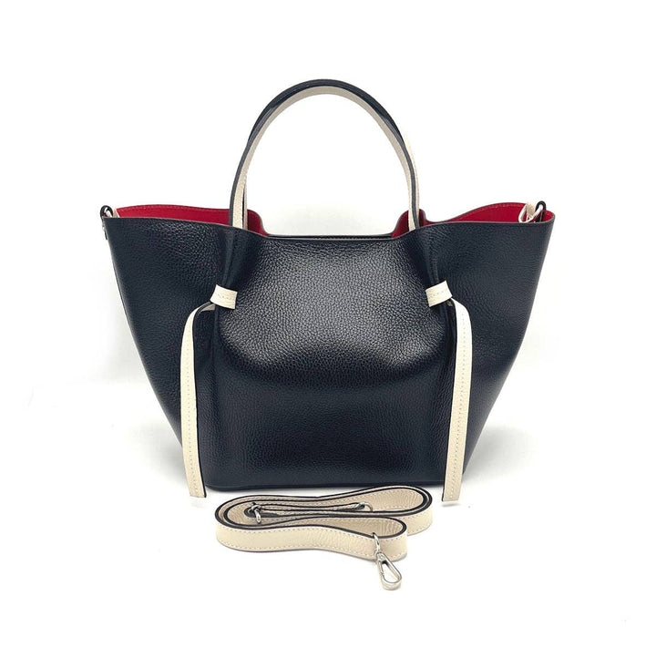 Leather bag, Made in Italy,112544: Taupe